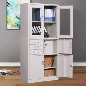 Grey cabinet with safe