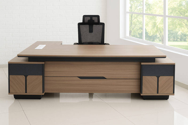 2.4M Executive Desk – Premium Office Desk for Corporate and Co-Working Spaces with storage and spacious workspace