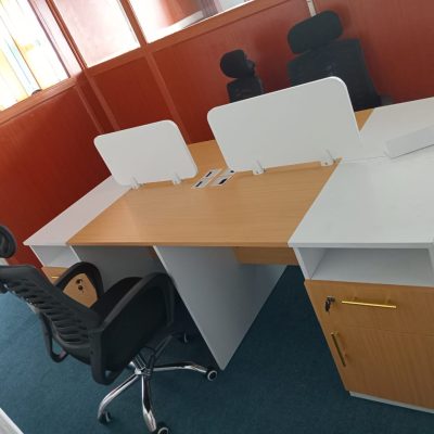 4-Person Wooden Workstation