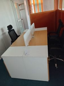 4-Person Wooden Workstation