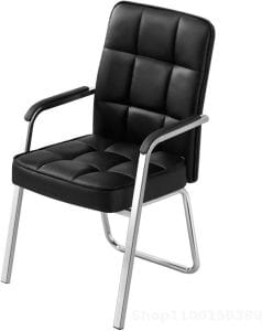 Medium Back Leather Waiting Chair - Image 3