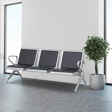 3-link padded heavyduty waiting bench