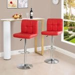 Swivel barstool-red