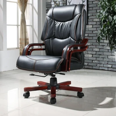 Leather High Back Chair
