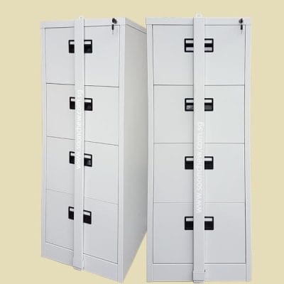 4-drawer filing cabinet with bar