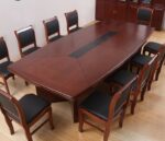 8-seater mahogany conference table