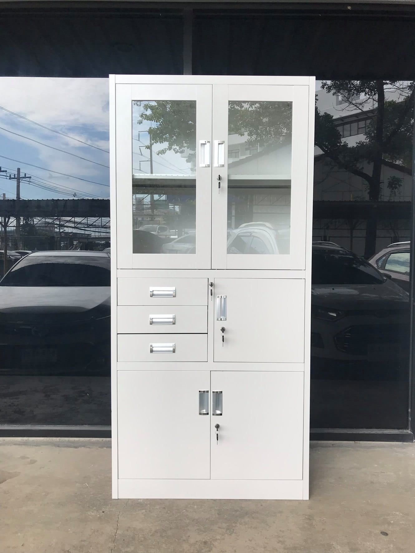 Steel Filing Cabinet with Safe