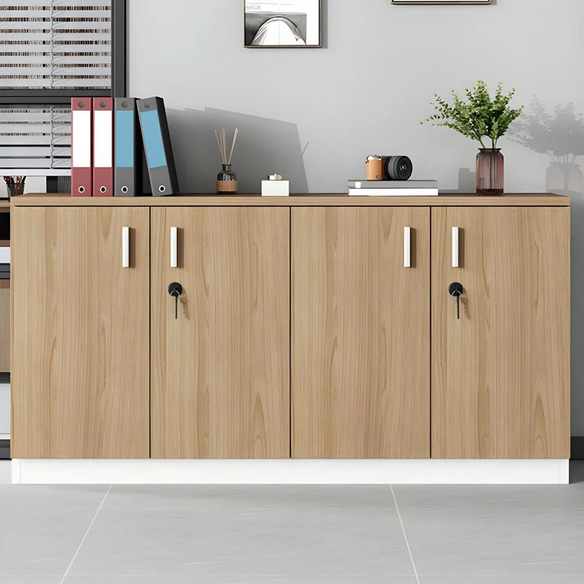 4 Door Wooden Credenza