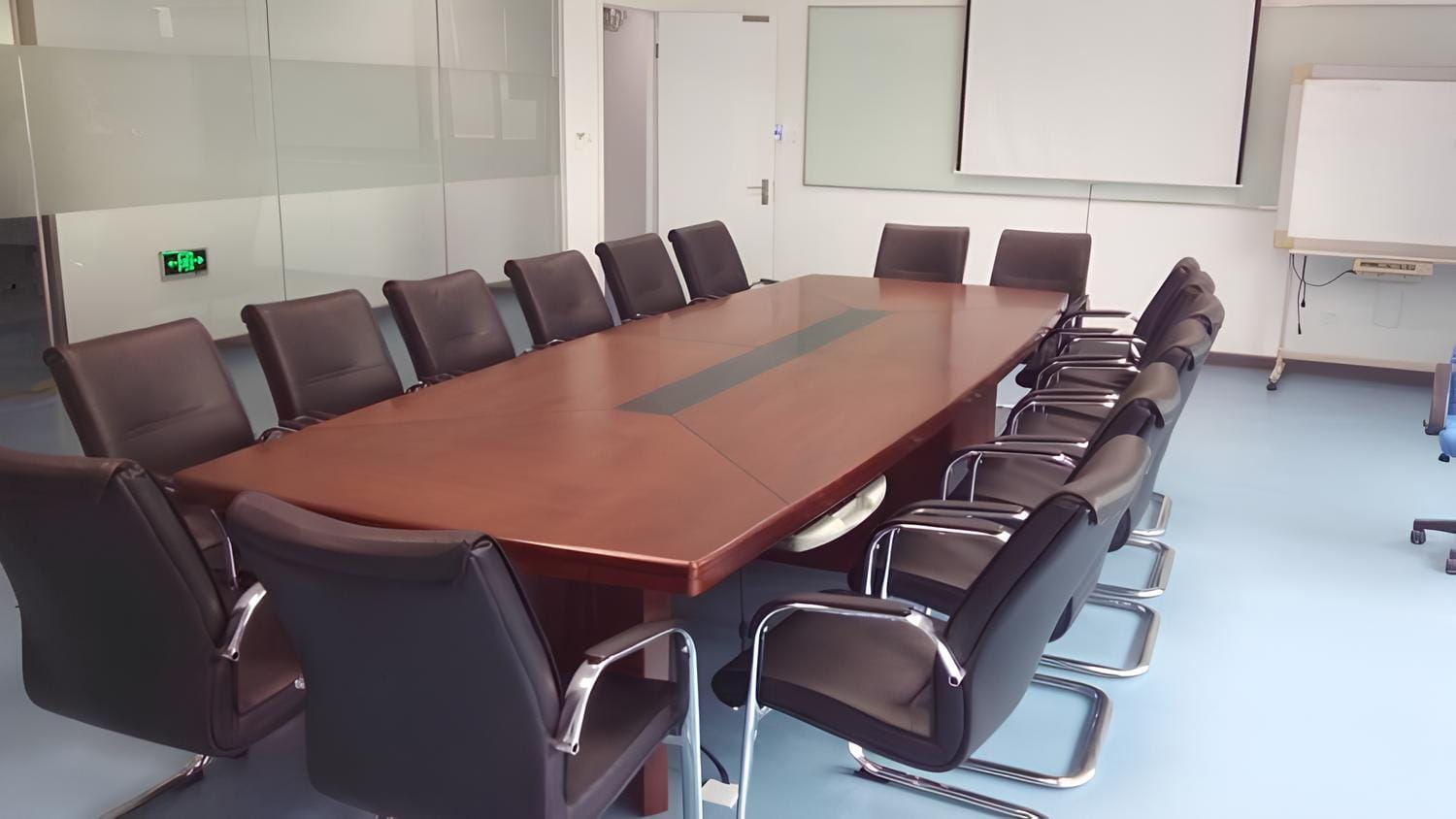 3.5m Boardroom Table - Premium Wooden Finish