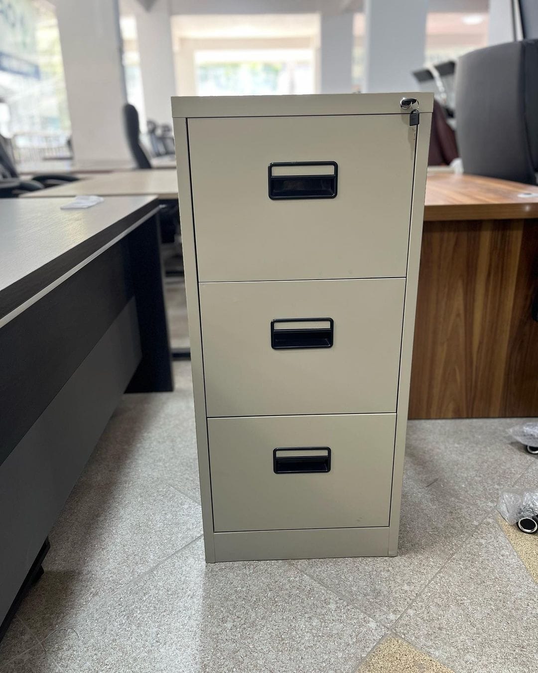 3 Drawer Filing Cabinet - with 3-Drawer Pedestal