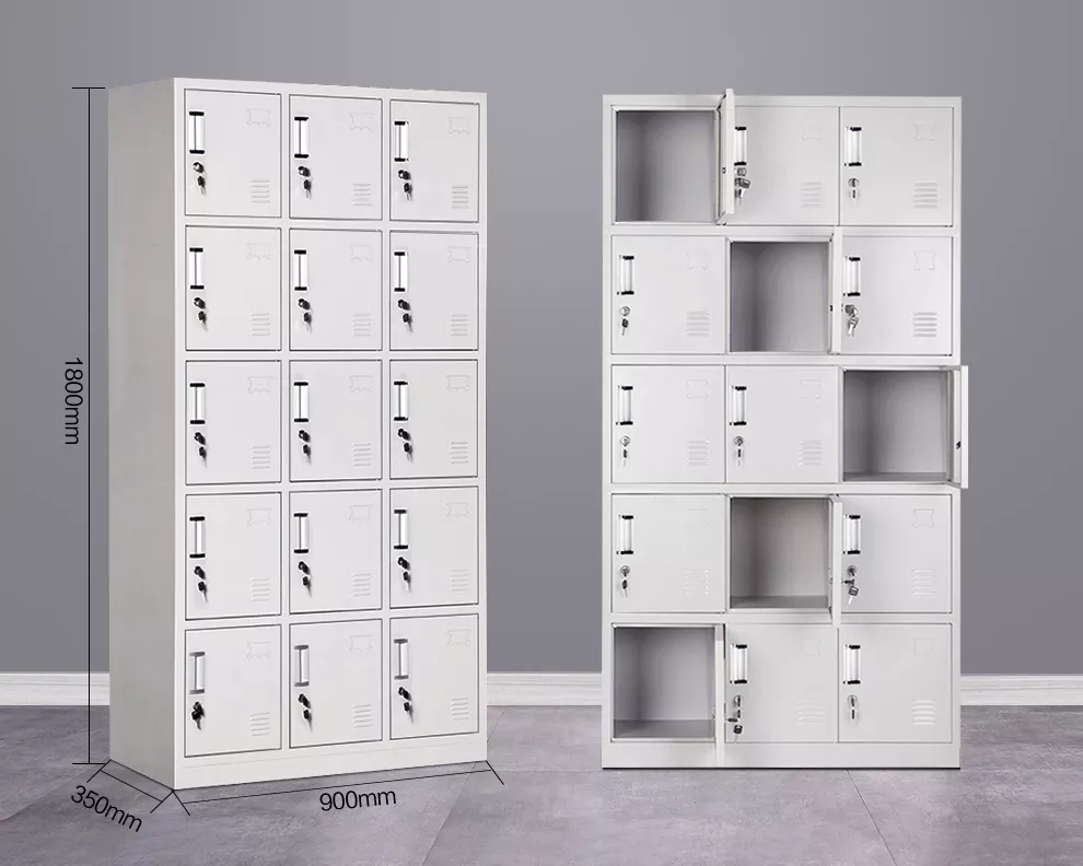 15-Locker Office Filing Cabinet