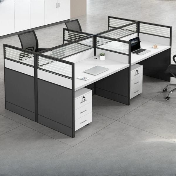 4 Pax Partition Office Table