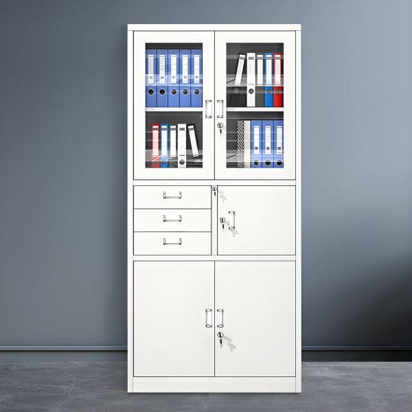 2-Door Office Filing Cabinet with Safe