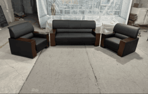 5-Seater Office Sofa - Executive Leather Finish