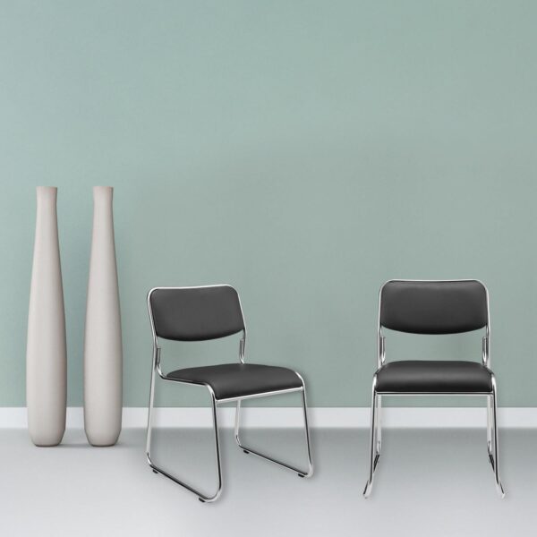 Chrome Office Visitor Seat(stackable)