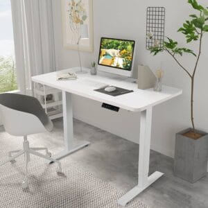 120cm White Electric Standing Desk