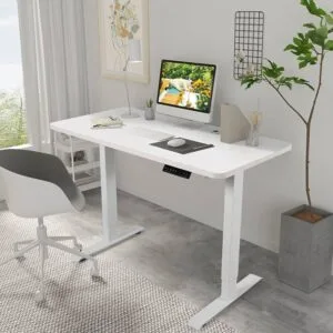 120cm White Electric Standing Desk