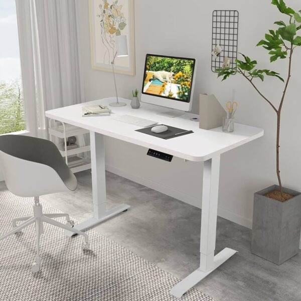 120cm White Electric Standing Desk