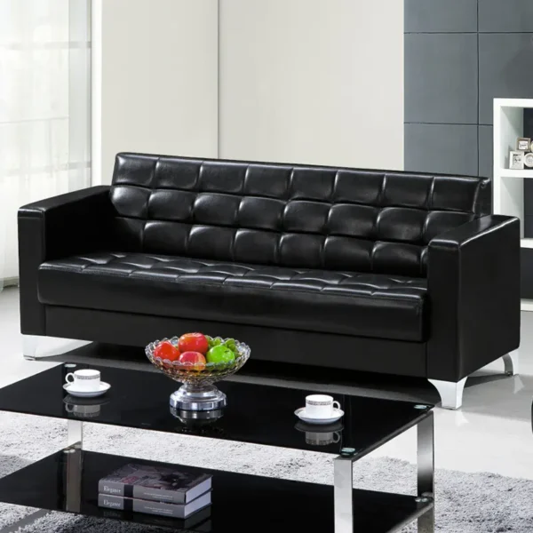 3-Seater Office Sofa - Curved Front Design