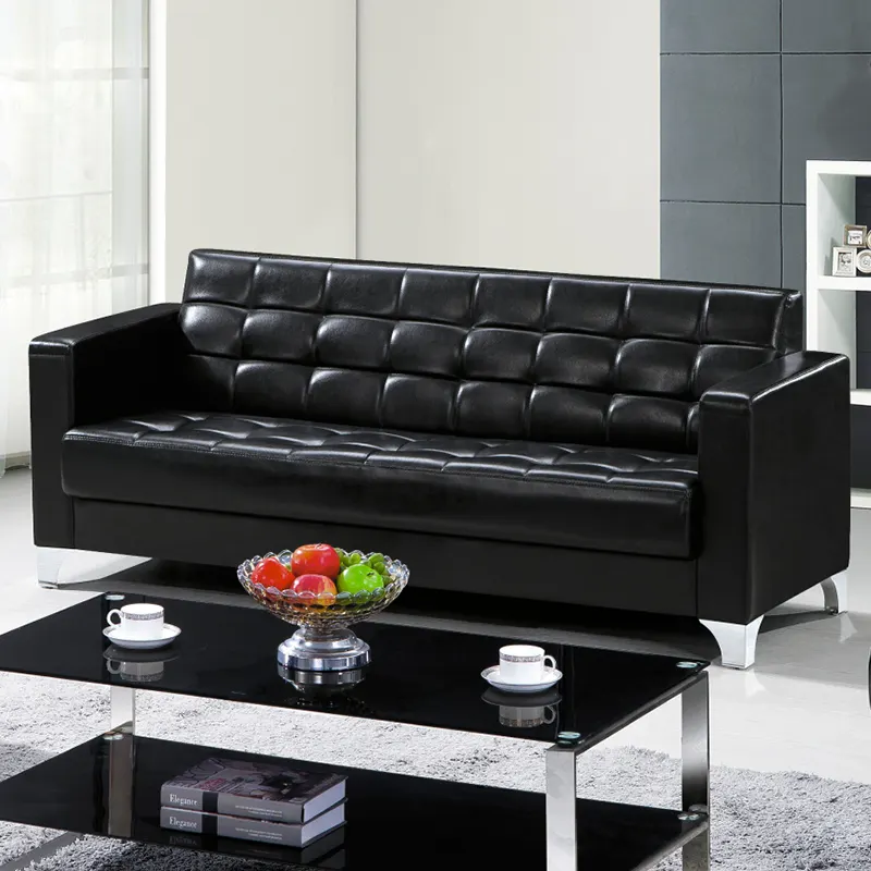 3-Seater Office Sofa - Curved Front Design