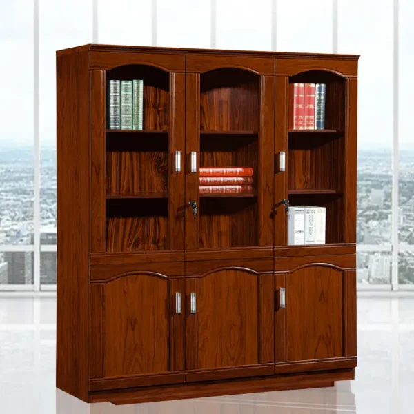 3-Door Wooden Filing Cabinet