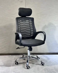 Headrest Office Seat - Breathable Mesh Back