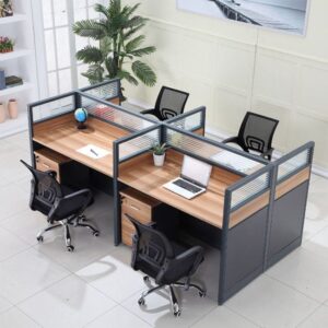 4-Seater Modular Office Workstation