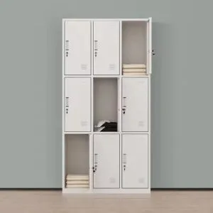 9-Locker Storage Cabinet