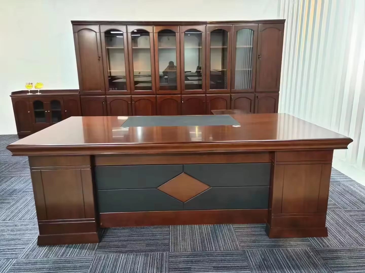 1.8M Executive Office Desk - Curved Front Design