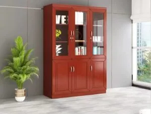 3 Door Wooden Filing Cabinet