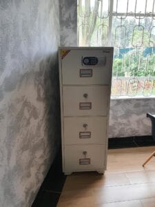 4-Drawer Fireproof Filing Cabinet - with 4-Drawer Cabinet