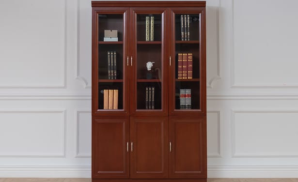 3-Door Wooden Office Filing Cabinet