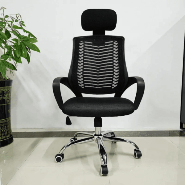 Headrest Office Seat - Curved Front Design