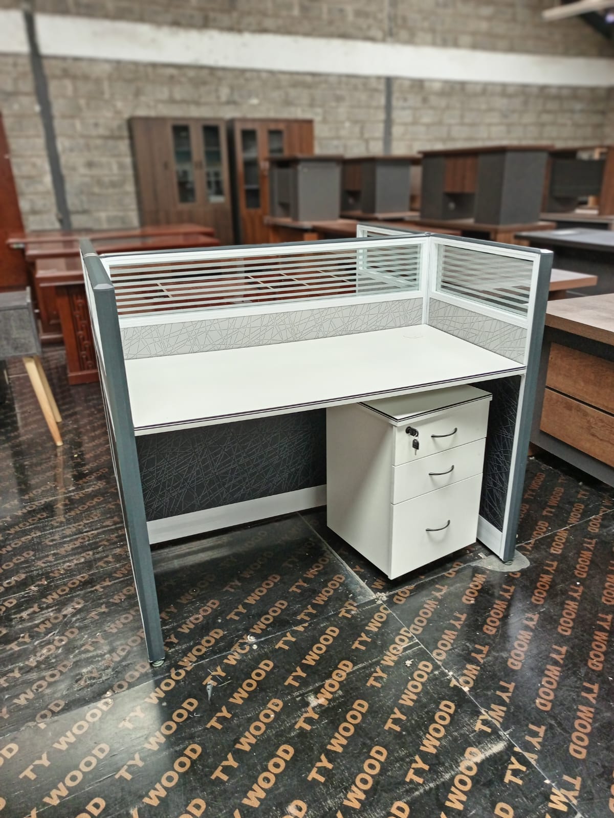 Grey 2 Way Workstation