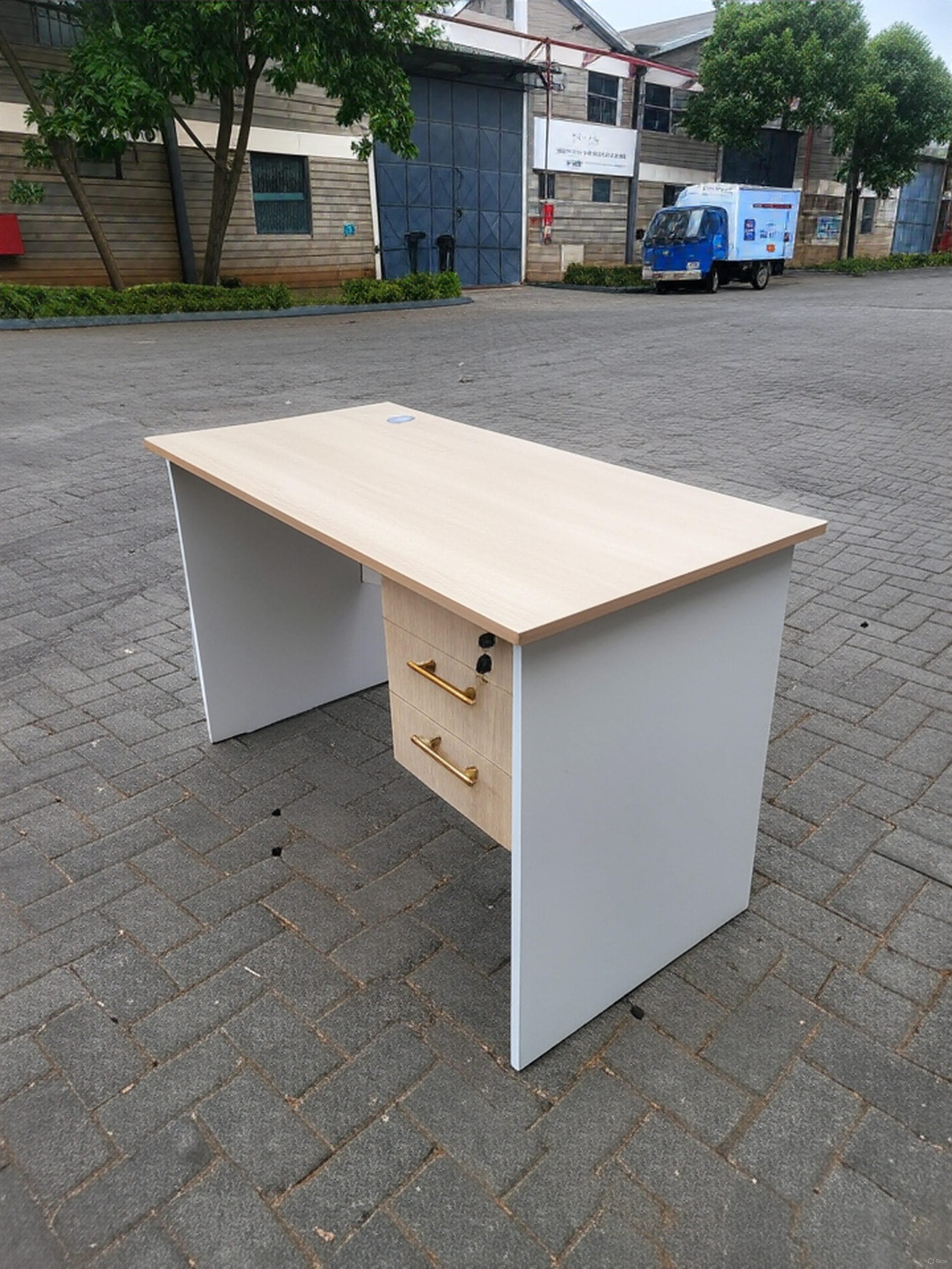 1.2M Office Desk - with Central Lock System