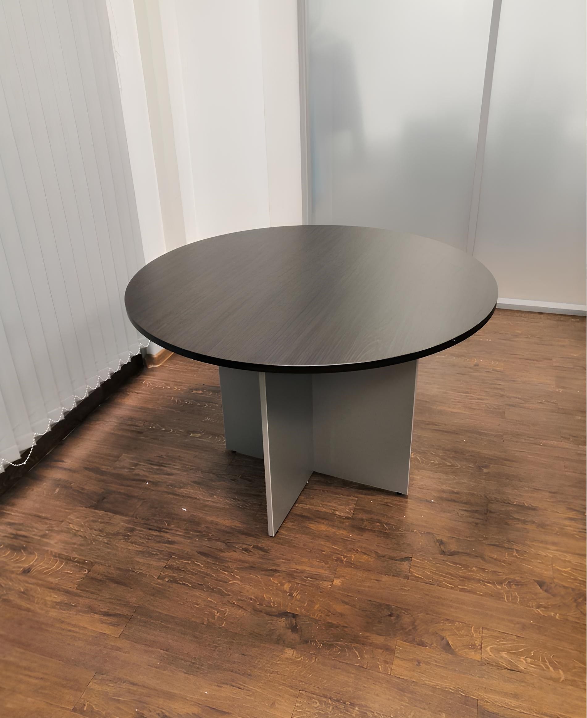 1.2M Round Table - L-Shaped Configuration