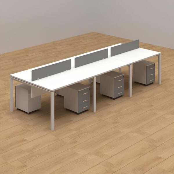 Modern 6-Seater Office Workstation