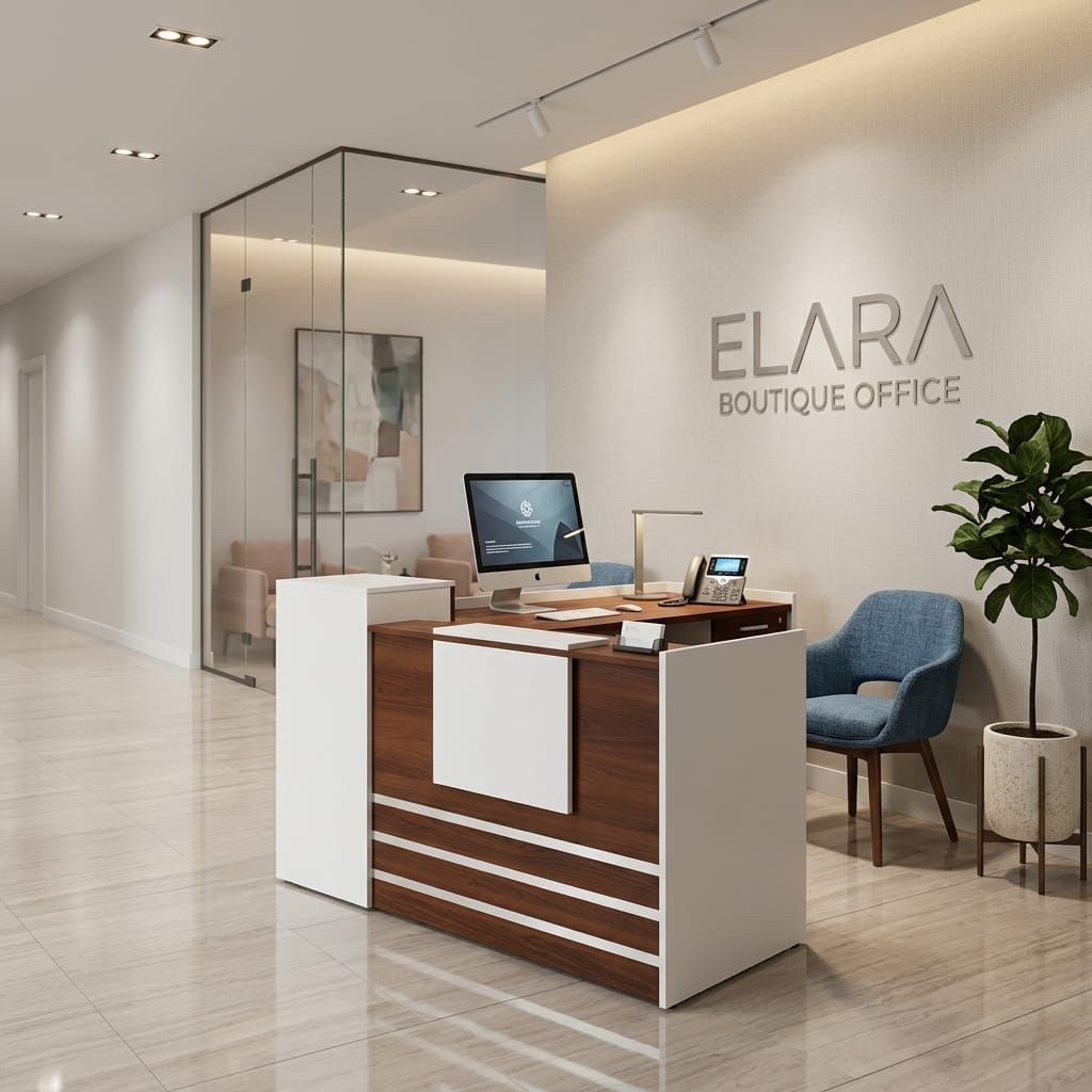 1.2M Compact Modern Reception Desk
