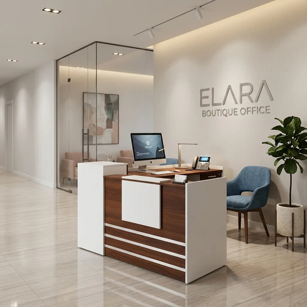1.2M Compact Modern Reception Desk