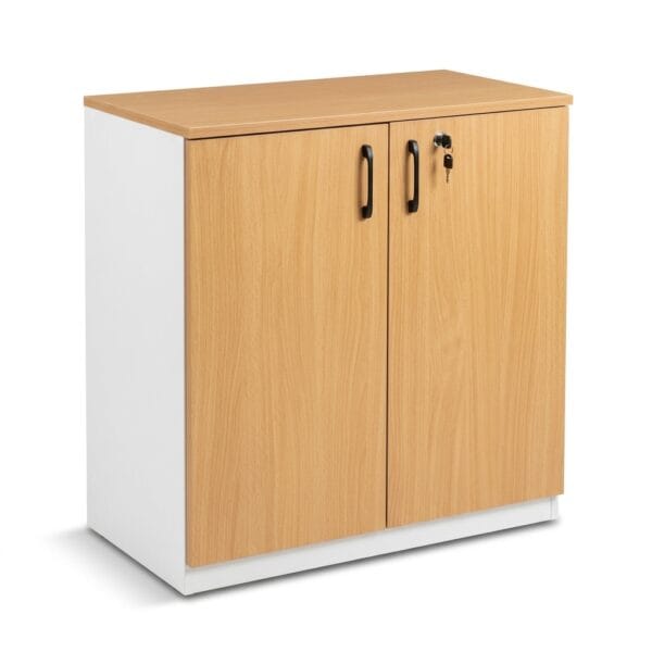 2-Door Low Wooden Office Storage Cabinet