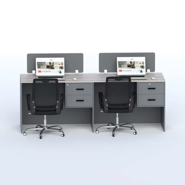 2-Person Linear Office Workstation Desk