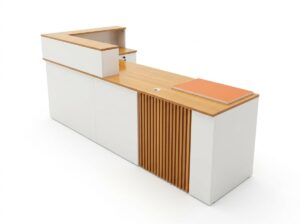 2400mm Modern L-Shaped Front Office Reception Desk