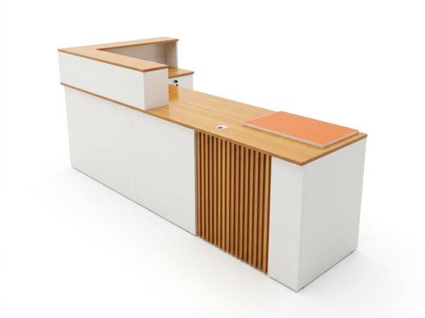 2400mm Modern L-Shaped Front Office Reception Desk